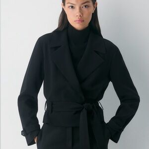 Aritzia Babaton Postage Trench Coat - Black Size S